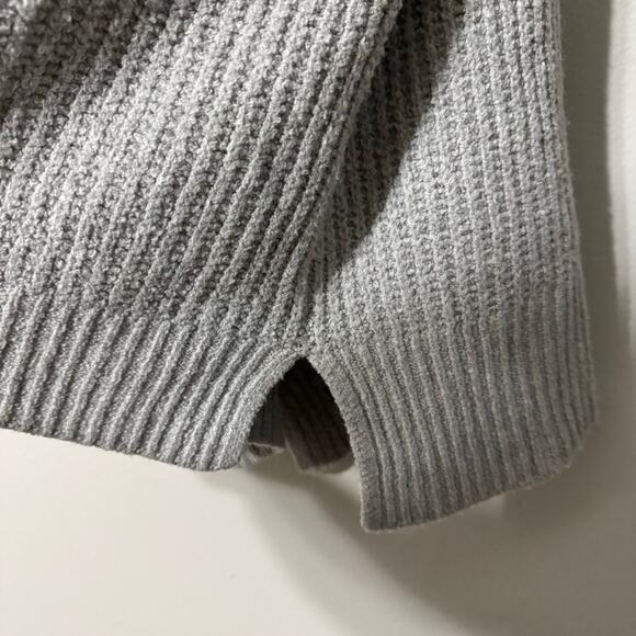 NWT Nine West XXL Sweater Gray Chunky Knit Tunic Longline V-Neck Cabincore Cozy - Picture 12 of 15